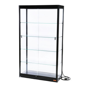 Vitrine noire 43 cm x 103 cm - hauteur 181 cm