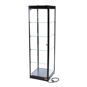 Vitrine noire 52 cm x 52 cm - hauteur 181 cm