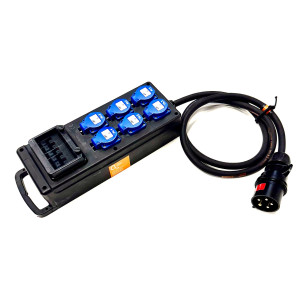 Coffret tétra P17 32A avec câble vers 6 PC16A